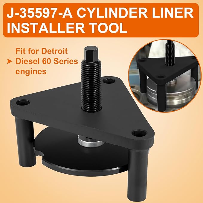 J-35597-A Cylinder Liner Installer Tool Fit for Detroit Diesel 60 Series Engines DD60 Tool, Replace for 5874