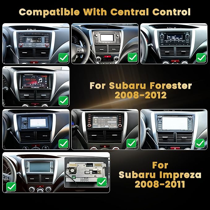 8 Core 4+64GB Android 15 Car Stereo for Subaru Forester Impreza WRX 2008-2012, 9 Inch IPS Touchscreen Wireless Carplay Car Radio 32EQ DSP FM RDS GPS Navigation 5G WiFi 59UI SWC Backup Camrea