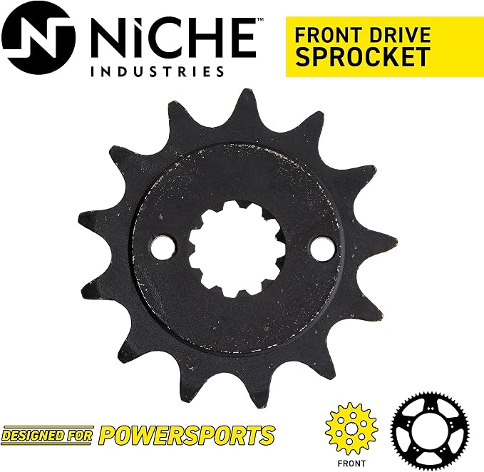 NICHE Drive Sprocket Chain Combo for Honda CRF250F Front 13 Rear 50 Tooth 520 X-Ring 120 Links