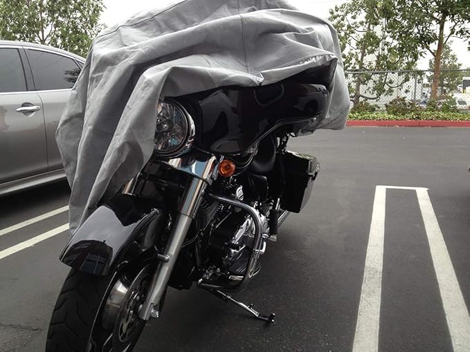 CarsCover Ultrashield Heavy Duty Waterproof Motorcycle Cover for Harley Davidson Touring Road Glide and Street Glide Bike HD Covers