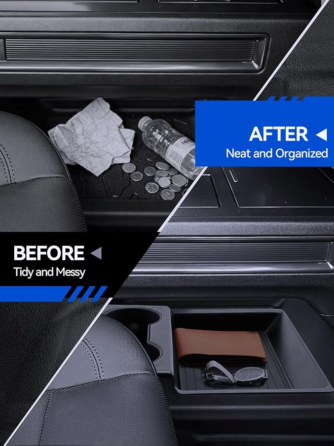 for Hummer Lower Center Console Organizer 2023 2024 2025 2026 GMC Hummer EV SUV Accessories 2 Pcs Set with Center Console Organizer + Cup Holder Durable ABS Plastic