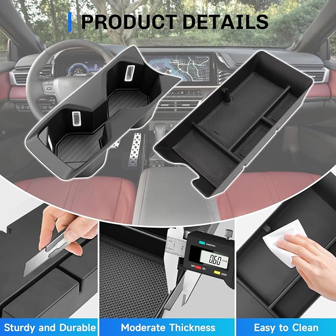 SXCY 2PCS for 2026 Toyota Camry Center Console Organizer + Cup Holder Insert 2025 2026 Camry Accessories for 2025 2026 Toyota Camry Center Console Drink Holder Adapter TPE Cup Holder Limiter