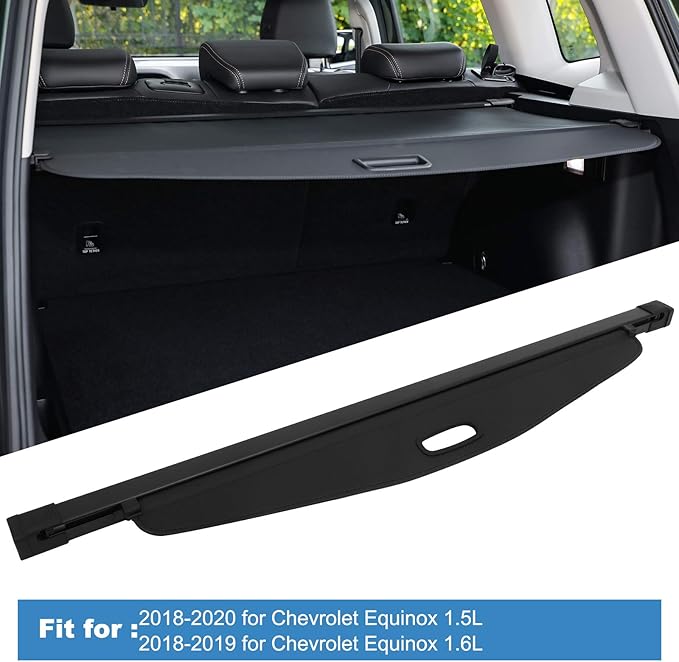 ECCPP Cargo Cover 2018-2024 Fit for Chevrolet for Equinox for GMC Jeep Flexible Retractable Rear Cargo Cover Shade