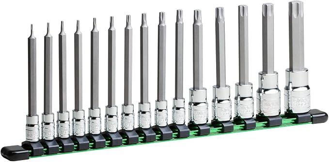 Capri Tools 30500-15TBL Long Star Bit Socket Set, Advanced Series, 15-Piece
