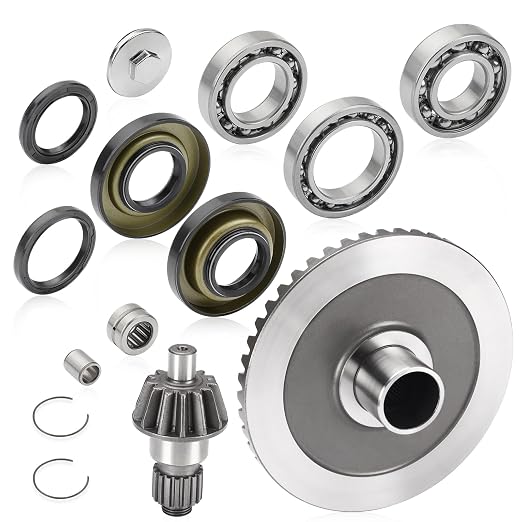 Rear Differential Bearing and Seal Kit & Final Drive Ring Pinion Gear for Honda Rancher 350 400 TRX350FE FM TE TM TRX400FA FGA 2000-2007