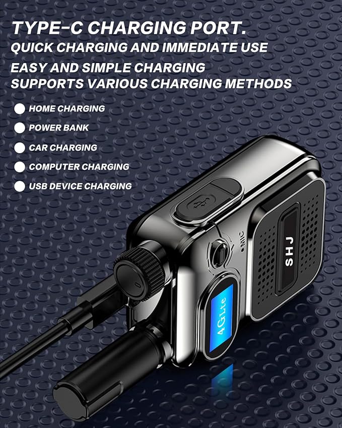 SHJ 4G PoC Radios with 1 Additional Yearly Sim Cards- Ultimate Communication Solution for Businesses and Teams walkie-Talkie Durable and White Silver (Army Green)