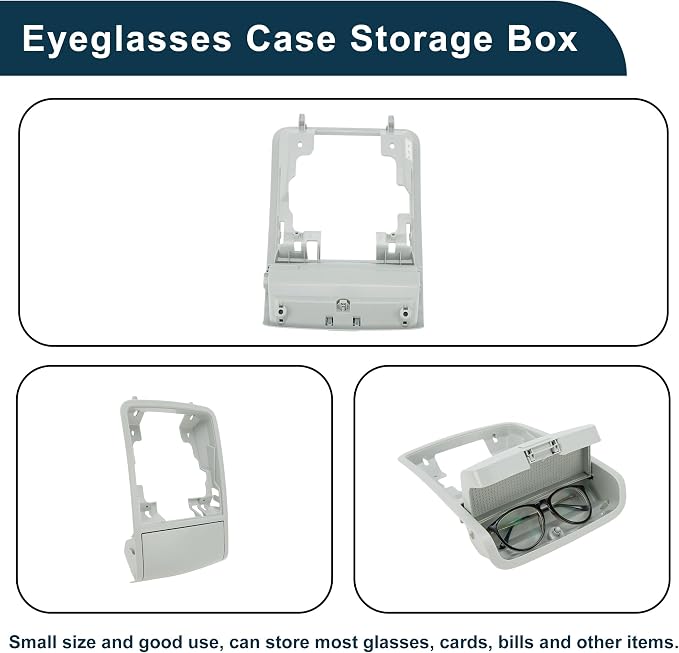 Car Sunglasses Case for Volkswagen Jetta/for Vento MK6 2011-2014 Eyeglasses Holder Storage Box ABS Grey 1 Pc