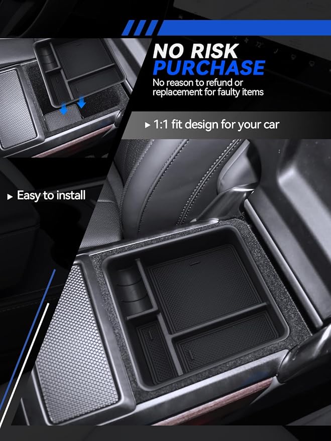 for Range Rover Center Console Organizer 2023 2024 2025 2026 Land Rover Range Rover Sport/Range Rover Accessories Armrest Tray Middle Storage Box (Without Refrigerator)