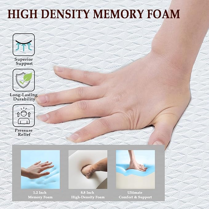 10" Leg Elevation Pillows Memory Foam Leg Support Bed Wedge Pillow Leg Elevated for Sleeping, Leg Pillows Good for Back& Knee& Hip& Ankles