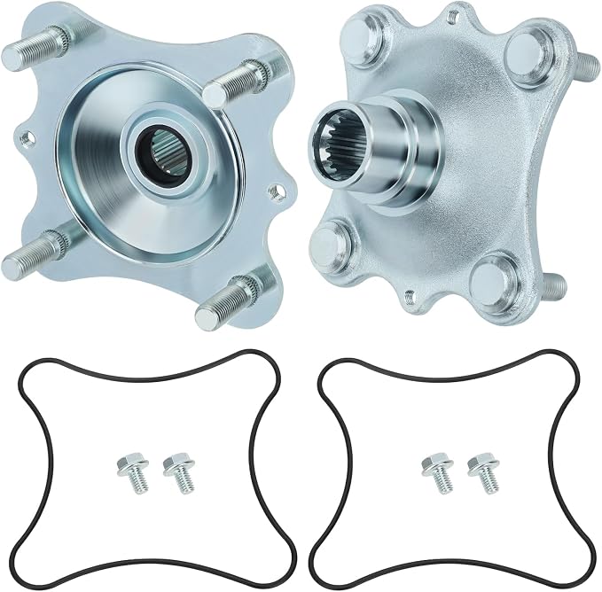 Front Wheel Hub 2 Set for Honda FourTrax 300 1988-2000 Rancher 350 2000-2006 Foreman 400 Rancher 400 Foreman 450 (Only for 4x4 edition)