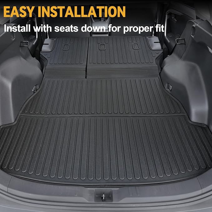Floor Mats for Toyota RAV4 2019-2025, All Weather Floor Mats Trunk Cargo Liner with Backrest Protectors and Door Sill Guards Accessories, Full Coverage Set