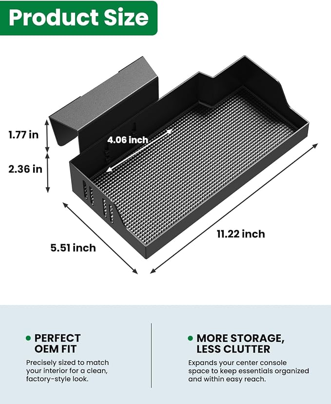 Metal Center Console Hanging Organizer Accessories for Chevy Silverado & GMC Sierra 1500 (2019–2026) and 2500HD 3500HD (2020–2026), Bench Seat Console Organizer Storage Box (Split-Bench Folding Seat)