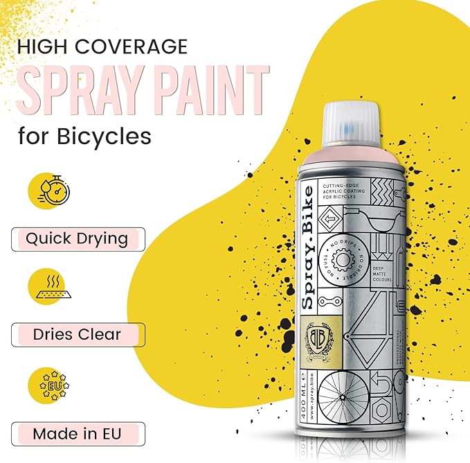 Spray.Bike Spray Paint | Designed Mainly for Bicycles | Multi-Use Acrylic Spray Paint for Metal, Plastic | High Coverage Bike Paint, 400ml, Riviera