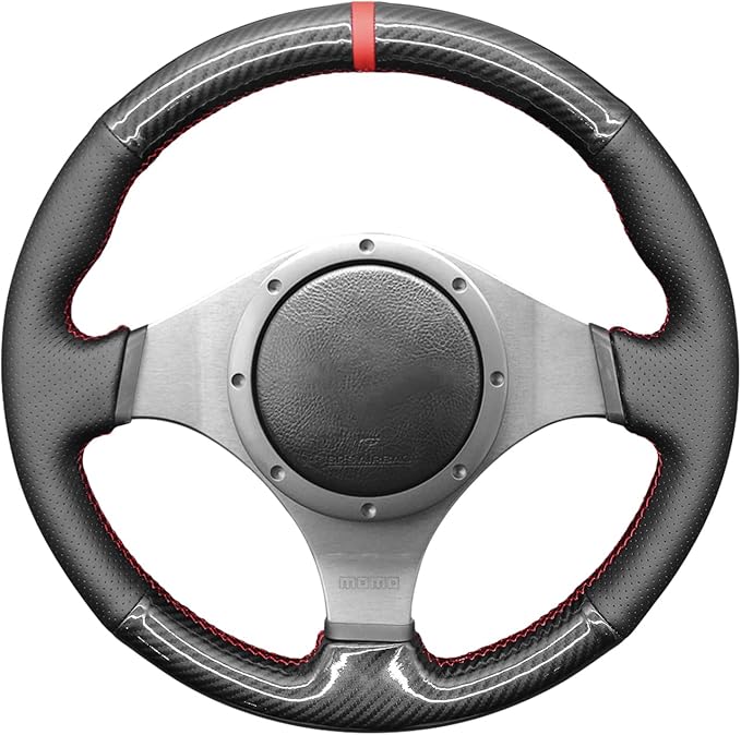 MEWANT Car Steering Wheel Cover for Mitsubishi Lancer Evolution 8 VIII 2003-2004 / Lancer Evolution 9 IX 2005-2006 Customized Hand Stitch