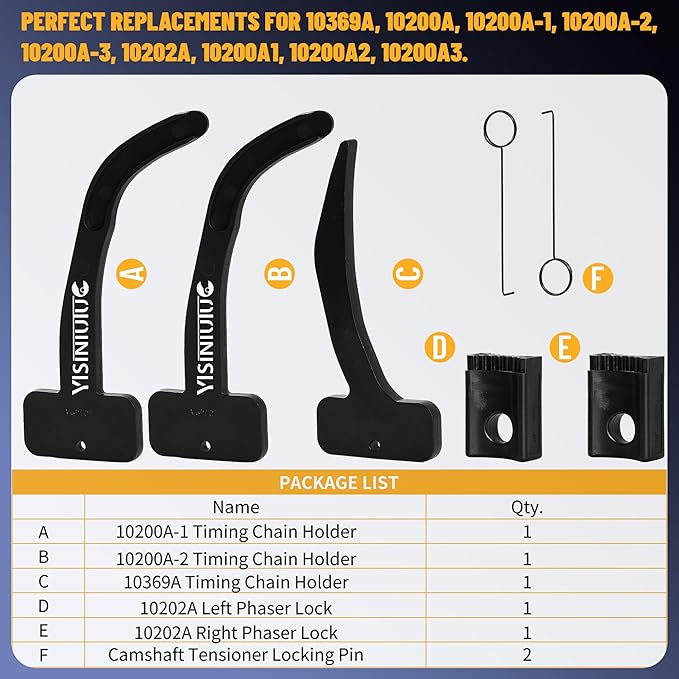 Camshaft Holding Tool Crankshaft Pulley Wrench Compatible with VW Jeep Chrysler Dodge 3.6L Pentastar Engine Replace 10200A 10202 10369 10198A 2025200090 Camshaft Phaser Timing Chain Tool Complete Set