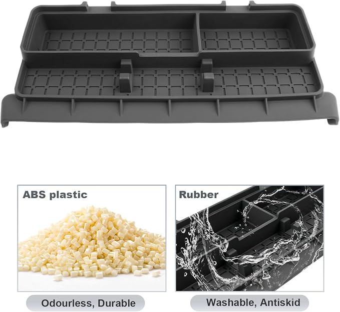 SKTU 2026 RAV4 Dashboard Storage Box 12.3" for 2026+ Toyota RAV4 (LE/SE/XLE Premium/Woodland/XSE/Limited) Dashboard Organizer Toyota RAV4 2026 Accessories Rubber Dashboard Tray (Only for 12.3" Dash)