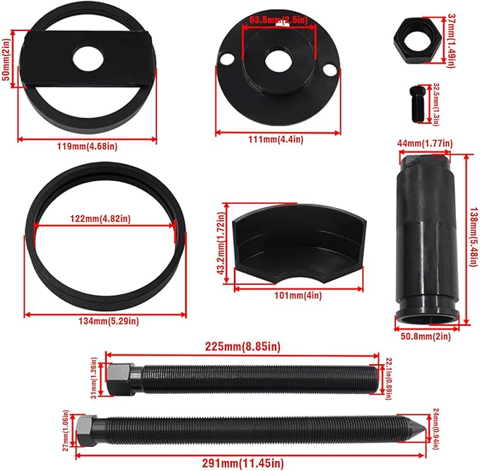 7835 Rear Main Oil Seal Remover and Installer Kit Compatible for Ford 7.3L Diesel Engines 3/4 and 1 Ton Trucks 1998-2003