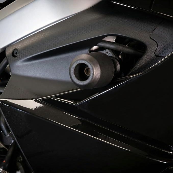 MZS Motorcycle Frame Sliders Compatible with RS660 2020-2025, Falling Anti Crash Protector Guards No Cut Kits Black