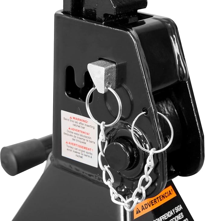 Big RED AT46002ABR Torin Double Locking Steel Jack Stands, 2 Pack, 6 Ton (12,000 lb), Black