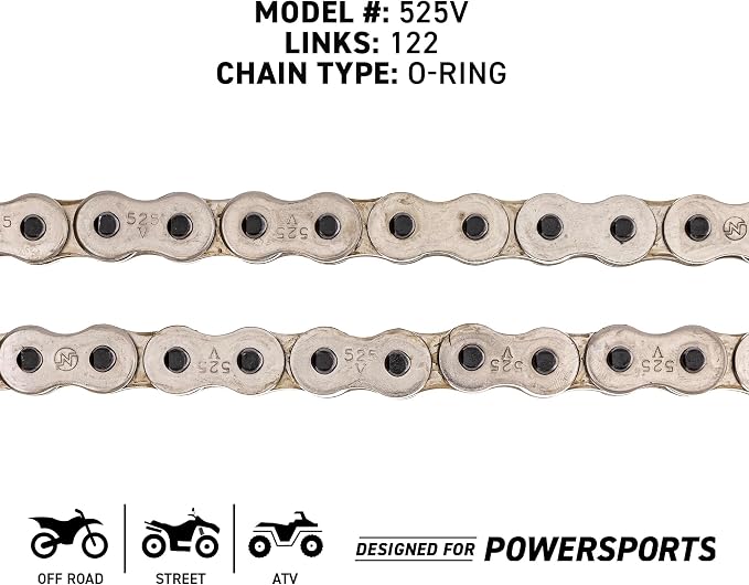 NICHE Drive Sprocket Chain Combo for Honda VT750C VT750CD VT750C2 Front 17 Rear 41 Tooth 525V O-Ring 122 Links