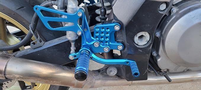 PROCNC Motorcycle Aluminum Rearsets Foot pegs Rear sets Footrest Fit for Suzuki GSXR1000 2000 2001 2002 2003 2004 GSXR750 1996-2005 SV650/SV650S SV1000/S 1998-2014 GSX600 2000-2005 (Blue)