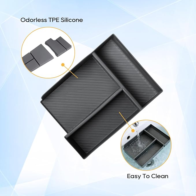 LFOTPP for Mazda CX-90 CX-70 Center Console Organizer for 2024 2025 2026 Mazda CX-90 CX-70 Middle Armrest Storage Tray Insert, OEM Fit, Non-Slip Waterproof 6PCS Interior Accessories