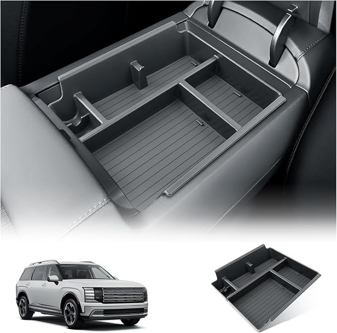 BIBIBO for 2026 Hyundai Palisade Center Console Organizer 2026 Hyundai Palisade (SE,SEL,SEL Convenience, SEL Premium, XRT Pro, Limited) Console 2026 Palisade Insert Tray (Not for Calligraphy)