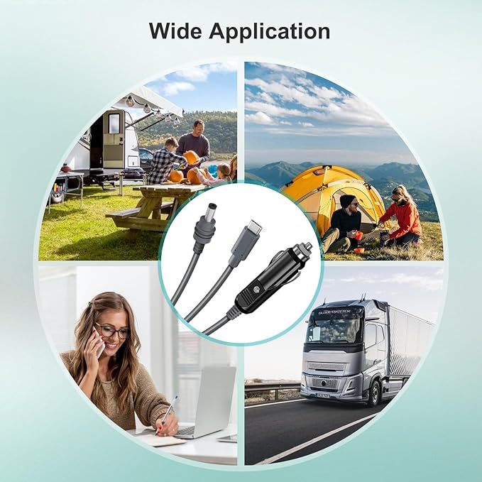 Starlink Mini Cable 16.4 FT / 5M,3 in 1 Fast USB C Car Charger DC to DC Replacement Power Extension Cable for Starlink Mini Accessories