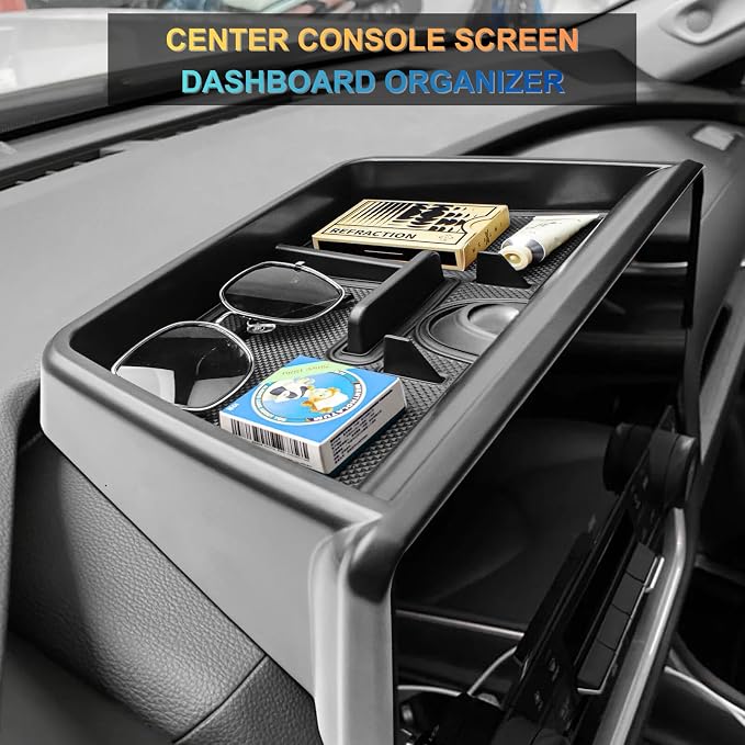 3Pcs Center Console Organizer for 2024-2026 Toyota Grand Highlander | Fits Hybrid LE/XLE/Ltd/Platinum, Dashboard Tray, Console Storage & Anti-slip Mat Protector (Non-Charging)