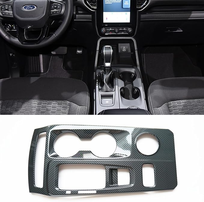 ZiWen Interior Trims Sport Gear Panel Center Console Cover Accessories for Ford Ranger Everest 2024 2025 2026 (A)