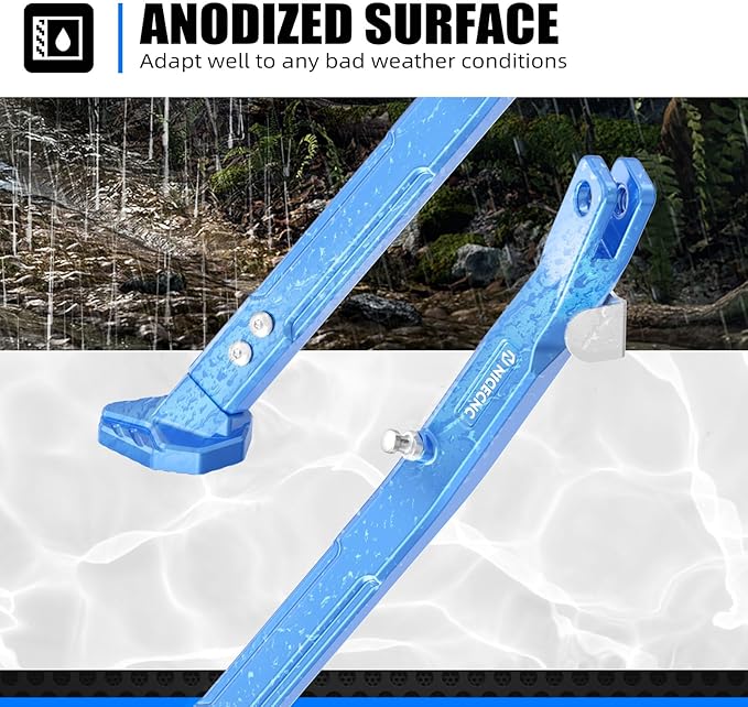 NICECNC Blue Kickstand Kick Stand Adjustable Sidestand Compatible with Suzuki DRZ400/DRZ400E/DRZ400S/DRZ400SM 2000-2020 2021 2022 2023 2024 See Fitment (Accessories not Included)