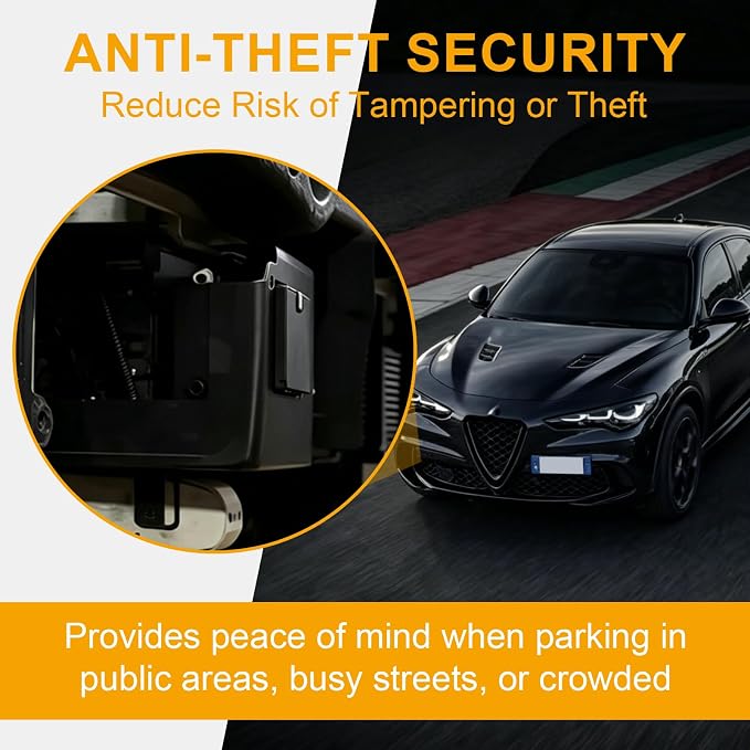 Aluminium Radar Protection Shield for Alfa Romeo Stelvio Excludes QV | Black, Anti-Theft Guard, No Signal Interference, Uses OEM Screws, Protects Radar from Stones and Debris