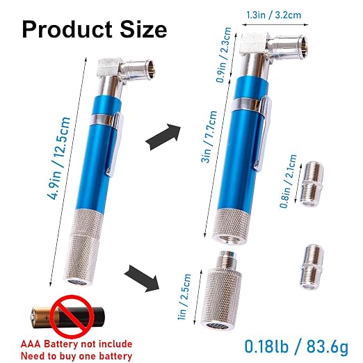 Coaxial Pocket Toner Pocket Continuity Tester,with Coaxial Cable Crimper Kit,and Toner with Light&Buzzer Voltage Toner and Barrel Connector Bundle for Testing Coax Cable, RG6, RG59, CATV Wire Tracer