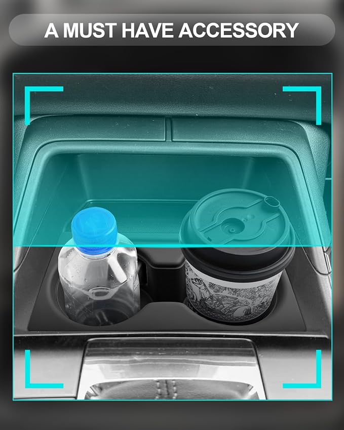 CDEFG for 2026 Mazda CX5 Center Console Organizer Cup Holder Cover | 2026 Mazda CX-5 (S/Select/Preferred/Premium/Premium Plus) Accessories Silicone Front Cup Holder Insert