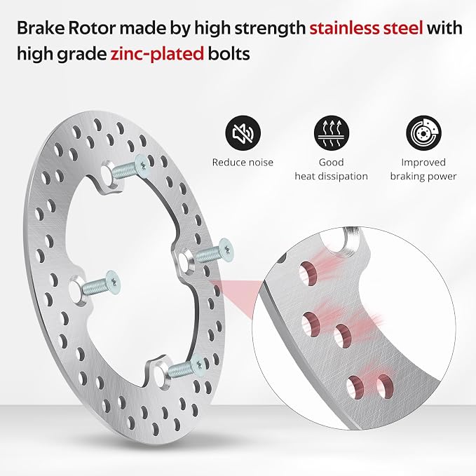 JAVIK Front Wheel Hub Brake Rotor Kit Compatible with Polaris Ranger 800 Diese-l 900 700 RZR 900 800-4 570 ACE 570 900 OEM# 5137659-067 3515090 5254999 7517871
