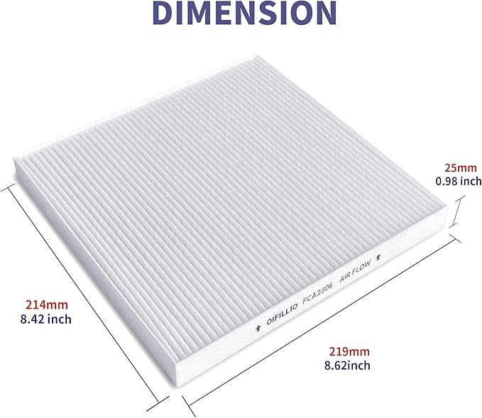 4pcs OIFILLIO Cabin Air Filter for Freightliner M2 106 108SD 114SD 122SD Trucks Select Models, Replace ABP N10g 36000006, AF26427, PA5359, 49082, P614547, PA10188 Spongy Electrostatic Fiber