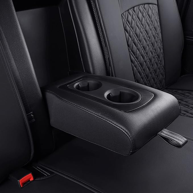 YIERTAI Car Seat Covers for Dodge Ram Fit 2009-2026 1500 2010-2026 2500 3500 Classic Bighorn Longhorn Laramie Tradesman Truck Black Rear