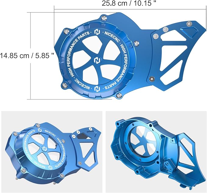 NICECNC Sprocket Protector Engine Crankcase Guard Compatible with Yamaha Blaster 200 YFS200 1988-2006, See Fitments, Replacement for 2XJ-15411-00-00 Blue