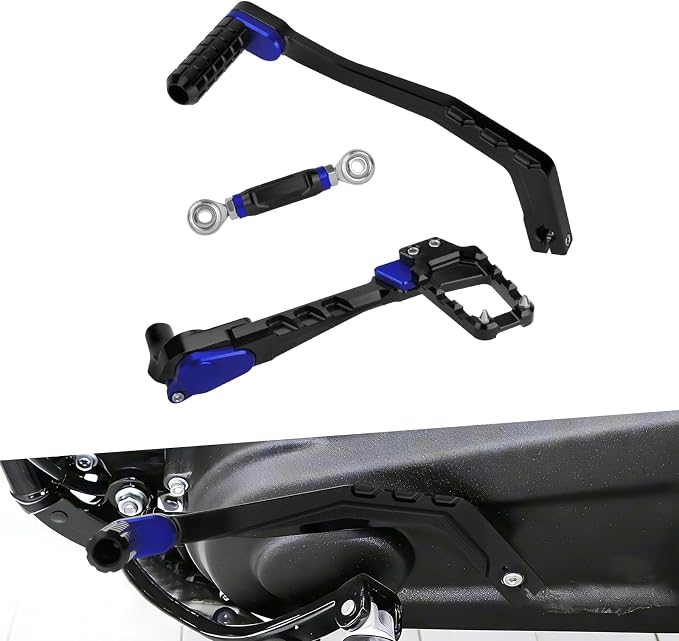 Motorcycle Mid Control Kit Footpegs Linkage Lever Set Fit for Harley Softail Low Rider FXLRS 2020-2025 FXLRST 2022-2025 Street Bob FXBB 2018-2025 (Blue)