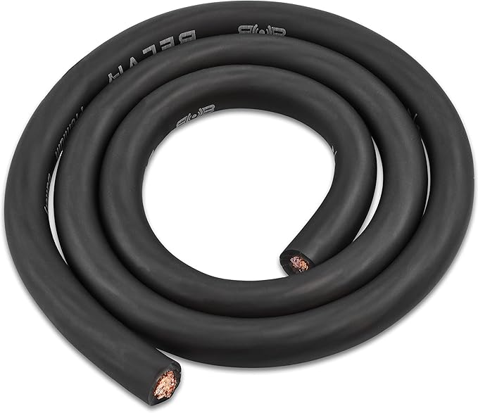 Belva True 1/0 Gauge AWG Premium CCA Complete Amplifier Wiring Kit with OFC 2-Channel RCA Cable - BAK02 RED