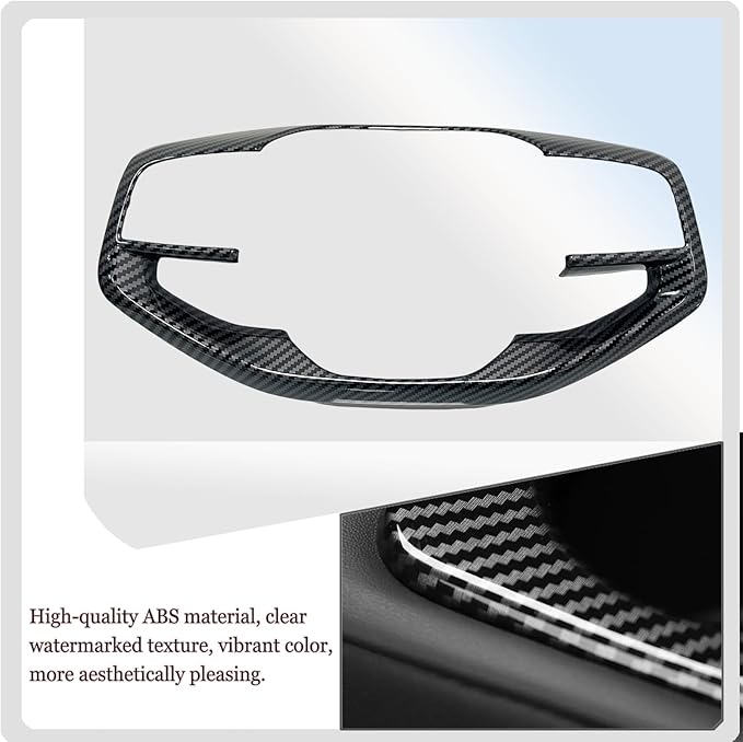 Steering wheel button frame,For Kia Sportage 2026，Kia K4 2025,Kia EV6 2025,Kia EV3 2025 2026 - ABS Carbon Fiber Steering Wheel Frame,Steering Wheel Button cover Accessories(NOT FIT GT-Line Model