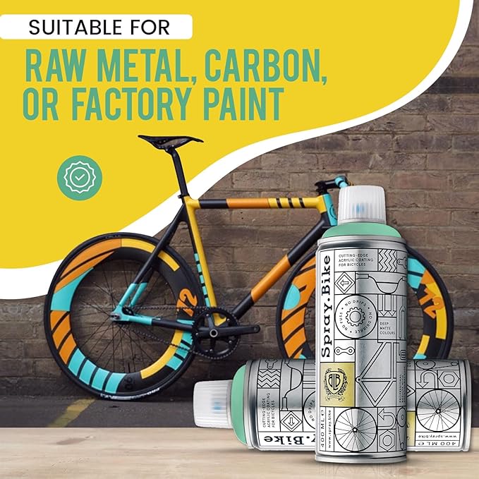 Spray.Bike Spray Paint | Designed Mainly for Bicycles | Multi-Use Acrylic Spray Paint for Metal, Plastic | High Coverage Bike Paint, 400ml, Ariel