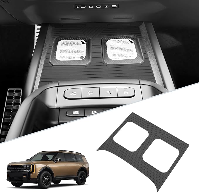 SKTU for 2027 Kia Telluride Wireless Charging Mat 2027+ Telluride Center Console Non-Slip Mat Kia Telluride 2027 Accessories 2027 Telluride Rubber Console Pad-Durable