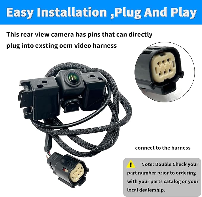 Rear View Backup Camera Compatible with Chevy Colorado 2017 2018 2019,GMC Canyon 2015 2016 2017 2018 2019,Reversing Back Up Camera Replaces 84143039 22896940