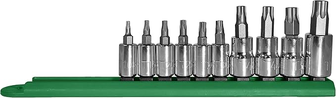 Mayhew Tools 16016 Tamper-Proof Torx Plus Socket Bit Set, Chrome Plated, 10-Piece