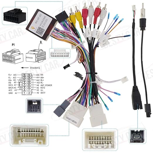 16pin Car Stereo Wiring Harness Adapter with Canbus Box for Mitsubishi Outlander Pajero Support OEM Rockford Amplifier Camera SWC USB