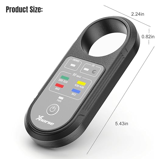 Xhorse Remote Key Frequency Tester Tool, 2024 XDRT20 Remote Tester 315/433/868/902Mhz Infrared Signal Detection