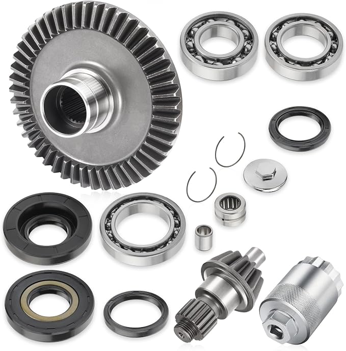 Rear Differential Ring Pinion Gear Bearing Seal Kit & Nut Tool for Honda Rancher 350 400 TRX350 FE FM TE TM TRX400 FA FGA 2000-2007