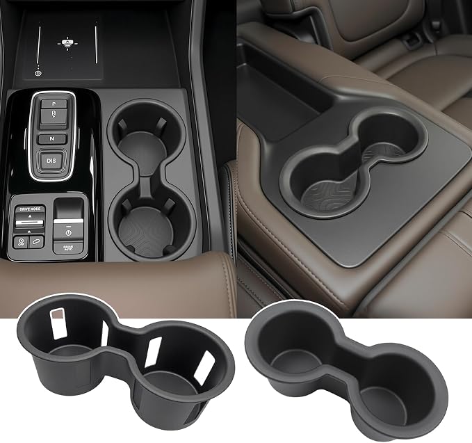 Center Console&2nd Row Cup Holder Compatible with 2023-2026 Honda Pilot (Only Fits for 8 Seats) Drink Holder Cupholder Coast for Pilot Accessories