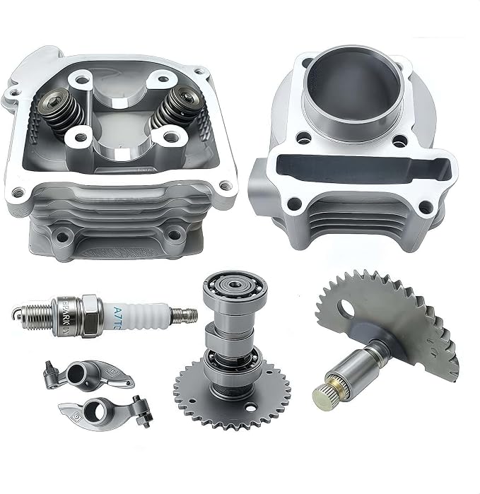 47mm Big Bore Complete Cylinder Rebuild Kit Head Comp fit for 4 Stroke GY6 49cc 50cc 139QMA 138QMB Engine Parts Chinese ATV Quad Scooter Go Kart (69mm upgrade valve)
